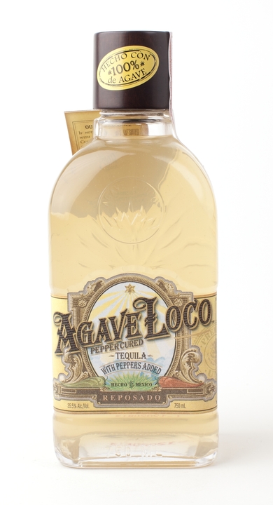 Bottle of Agave Loco Pepper Cured Tequila