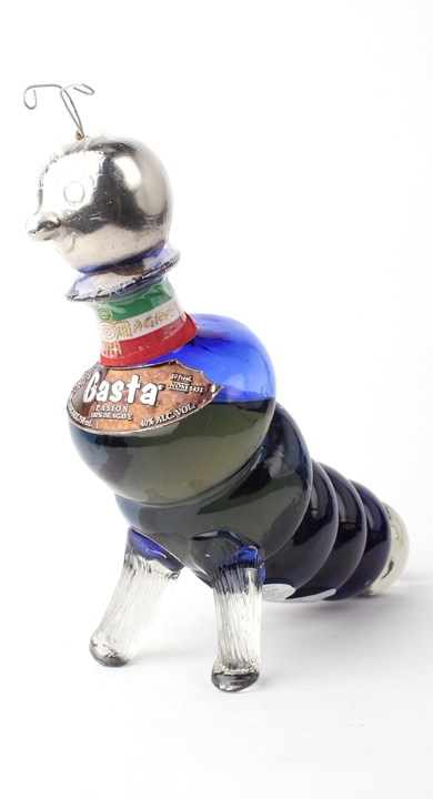 Bottle of Casta Pasión Worm Bottle Añejo