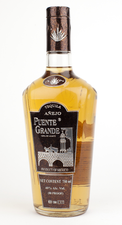 Bottle of Puente Grande Tequila Añejo