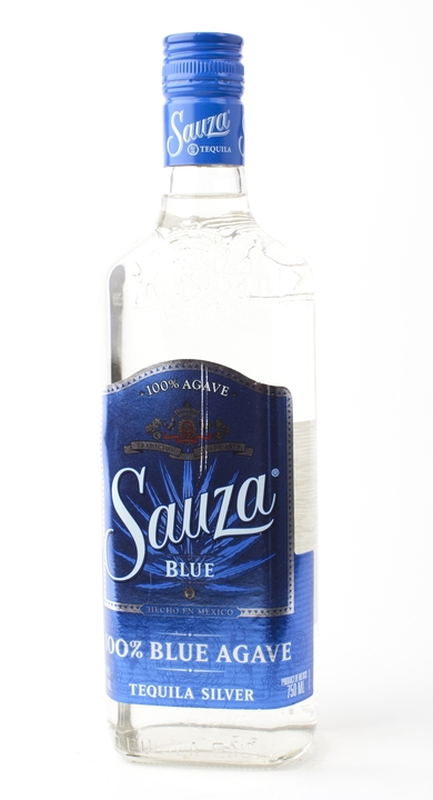 Bottle of Sauza Blue Silver