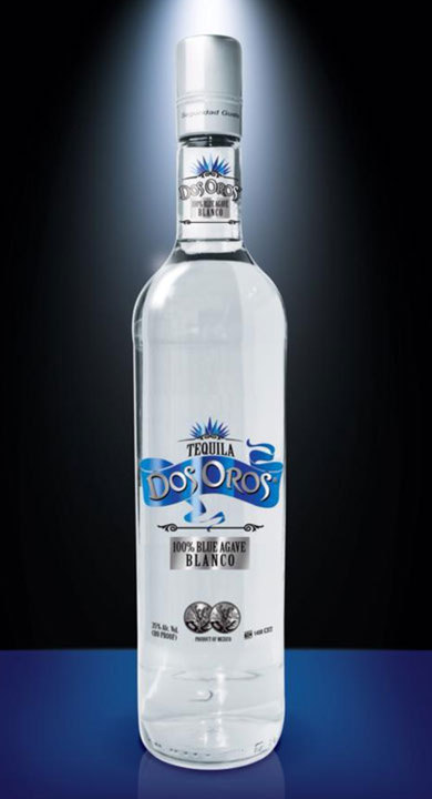 Bottle of Tequila Dos Oros Blanco