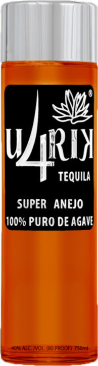 Bottle of U4RIK Tequila Super Añejo