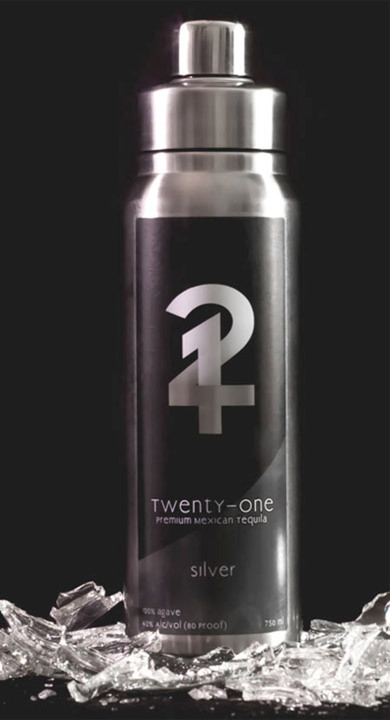 Bottle of 21 Tequila Silver