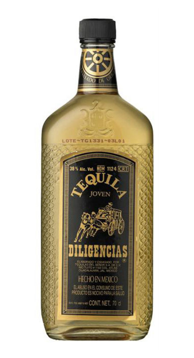 Bottle of Tequila Diligencias Gold