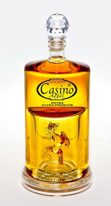 Bottle of Casino Azul Tequila Extra Anejo