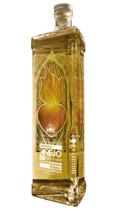 Bottle of Religion Tequila Añejo