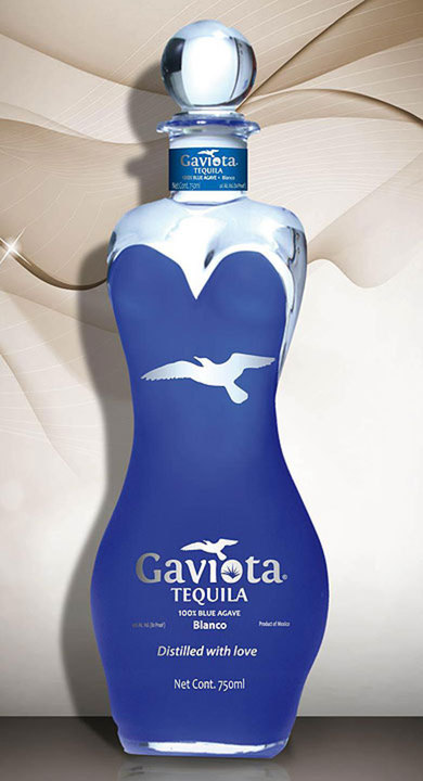 Bottle of Gaviota Tequila Blanco