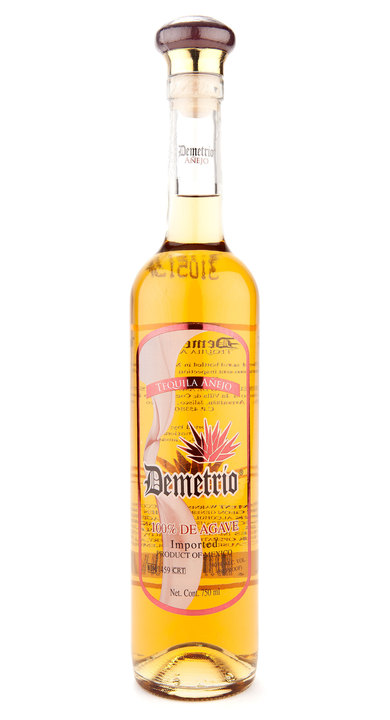 Bottle of Demetrio Tequila Añejo