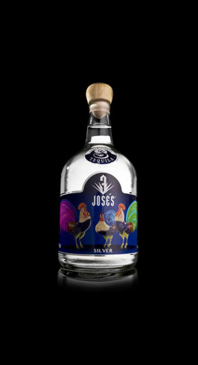 Bottle of Tequila 3 Josés Silver