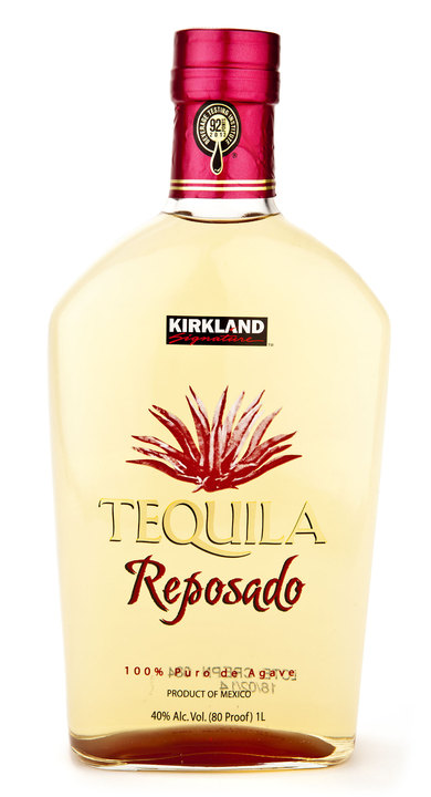 Bottle of Kirkland Signature Reposado
