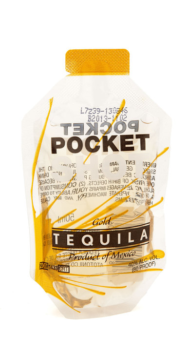 Bottle of Pocket Shot Tequila Gold