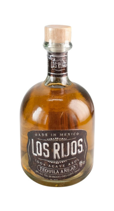 Bottle of Los Rijos Tequila Añejo