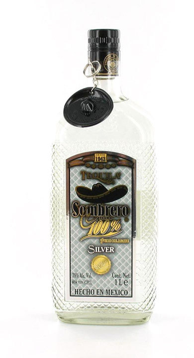 Bottle of Sombrero Negro 100% Agave Silver