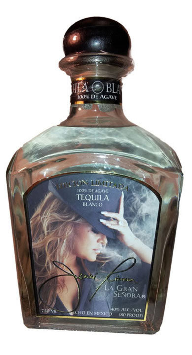 Bottle of Jenni Rivera Blanco Tequila