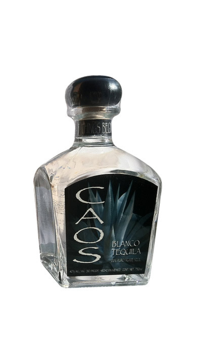 Bottle of Caos Tequila Blanco