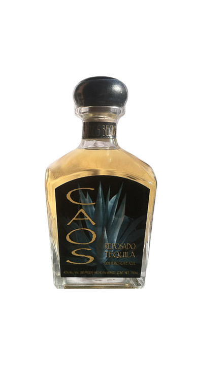 Bottle of Caos Tequila Reposado