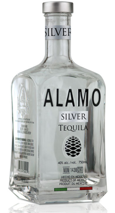 Bottle of Alamo Silver Tequila