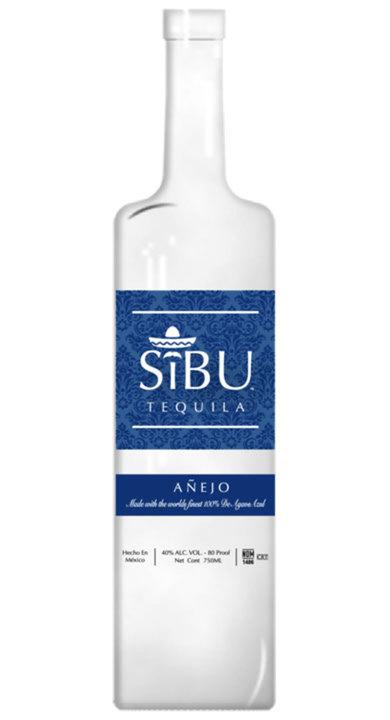 Bottle of SiBU Tequila Añejo