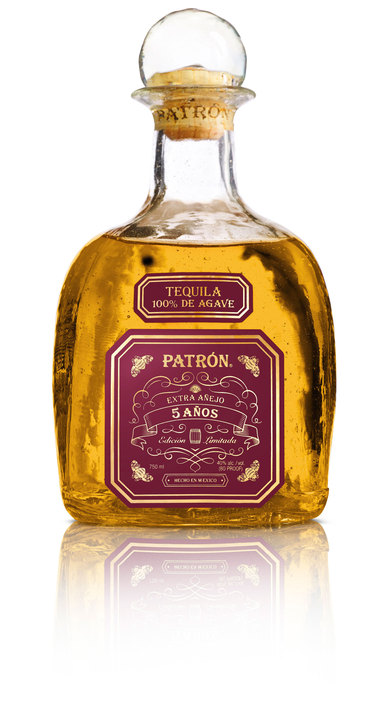 Bottle of Patrón Extra Añejo 5 Años
