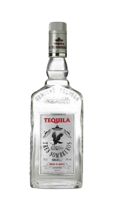 Bottle of Tres Sombreros Silver