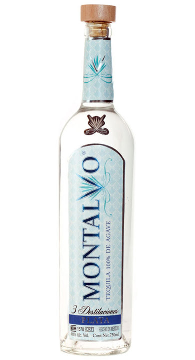 Bottle of Montalvo Tequila Plata