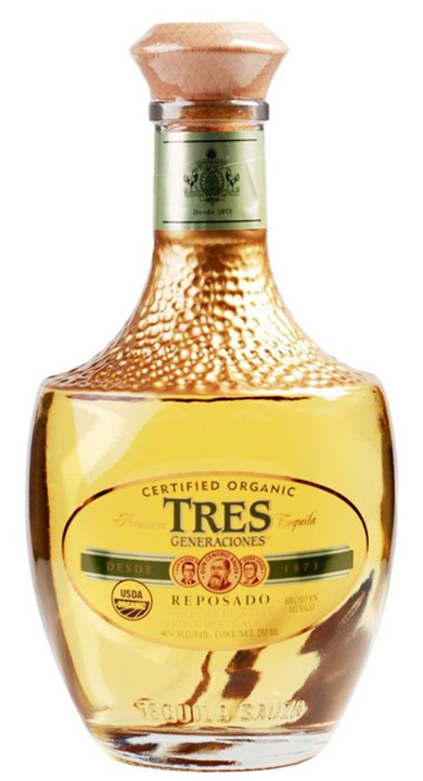 Bottle of Tres Generaciones Certified Organic Reposado