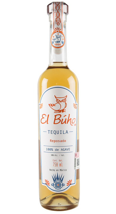 Bottle of El Búho Tequila Reposado