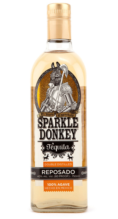 Bottle of Sparkle Donkey Reposado