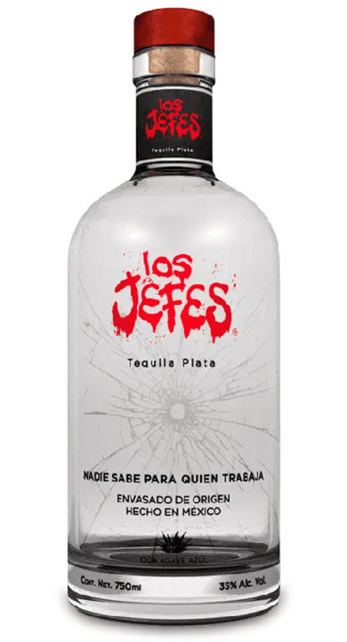 Bottle of Los Jefes Tequila Plata