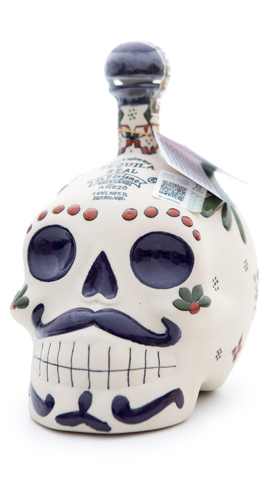 Bottle of Real de Pénjamo Artesanal Añejo (Skull Bottle)