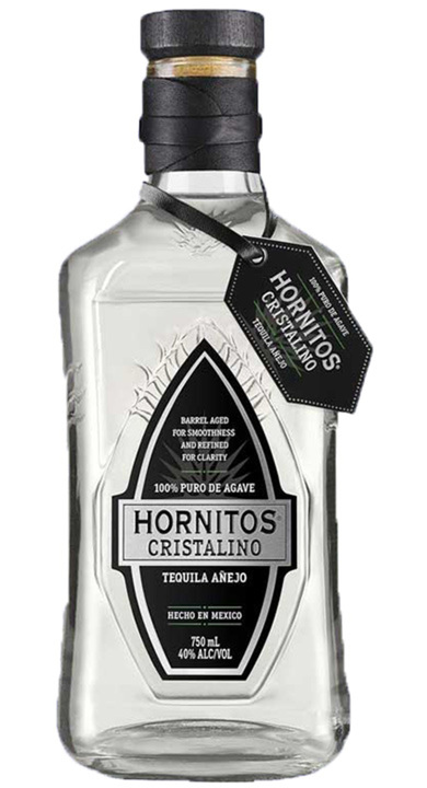 Bottle of Hornitos Cristalino Tequila Añejo