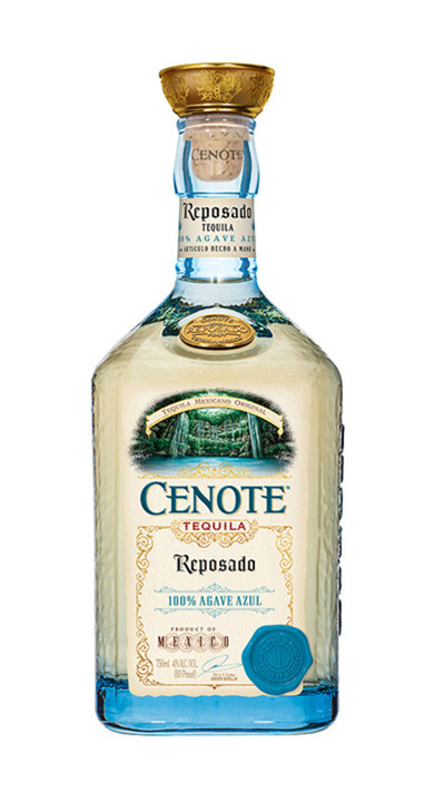 Bottle of Cenote Tequila Reposado