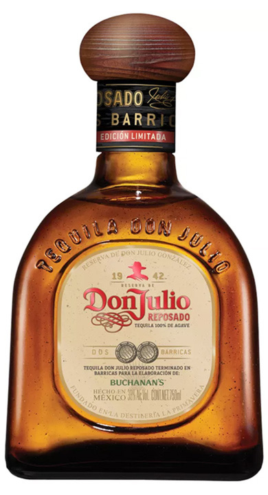 Bottle of Don Julio Dos Barricas Reposado