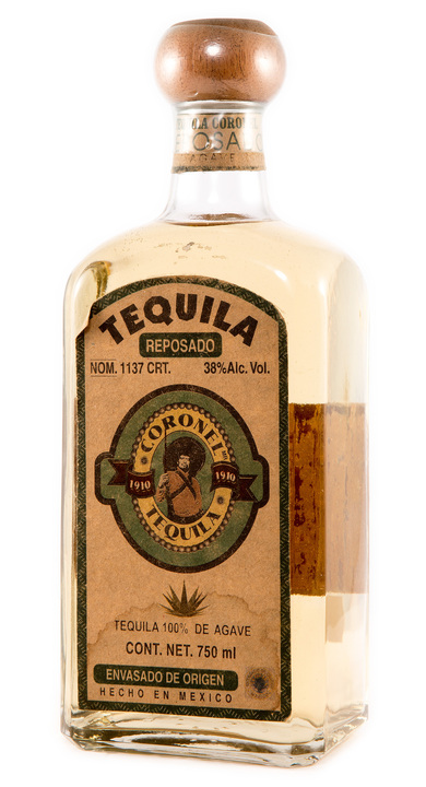Bottle of Coronel Tequila Reposado