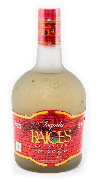Bottle of Tequila Raices Reposado