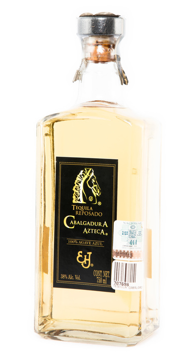 Bottle of Cabalgadura Azteca Tequila Reposado