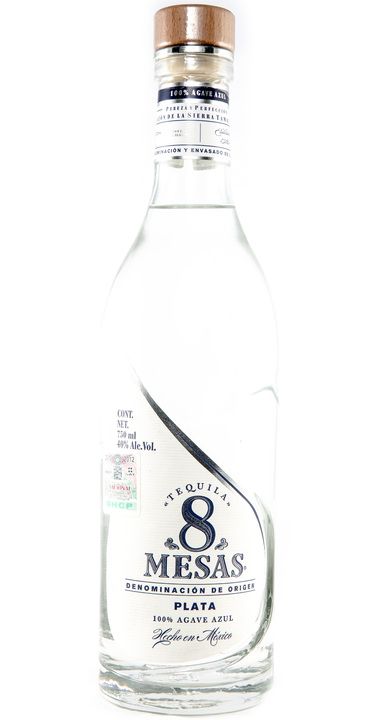 Bottle of Tequila 8 Mesas Silver