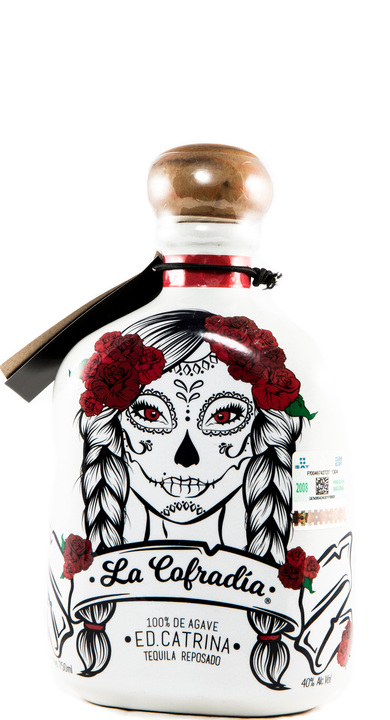 Bottle of La Cofradia Reposado (Catrina Edicion)
