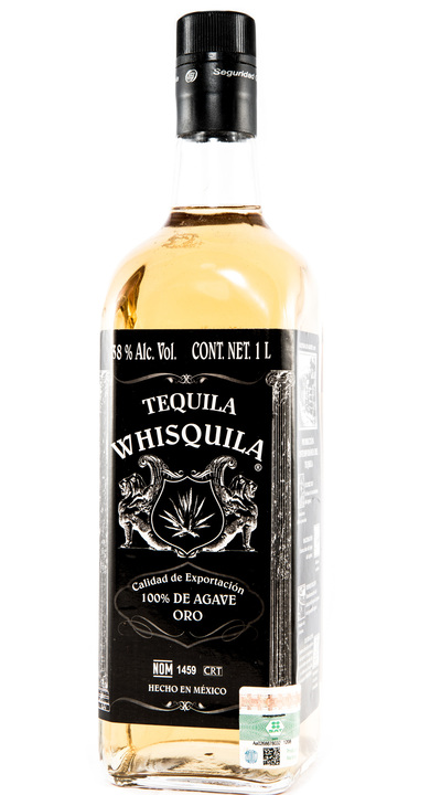 Bottle of Whisquilla Tequila 100% Agave Gold