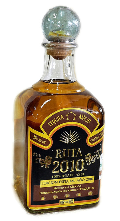 Bottle of Ruta 2010 Tequila Añejo