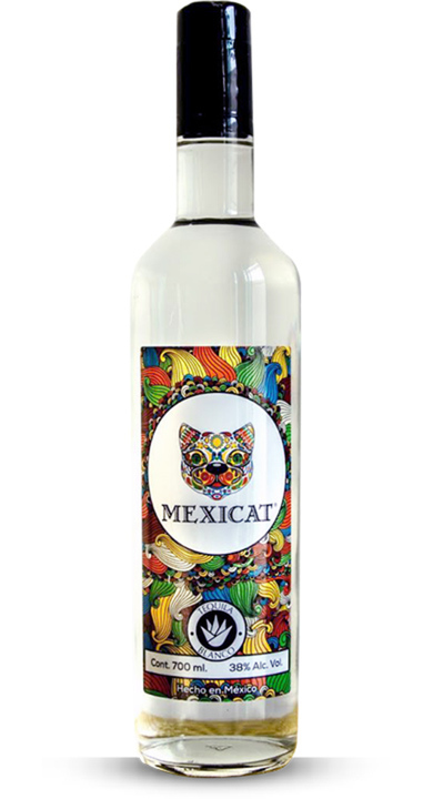 Bottle of Mexicat Tequila Blanco
