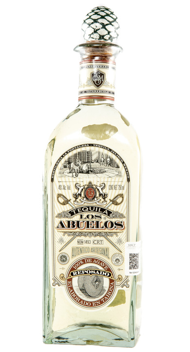 Bottle of Los Abuelos Reposado