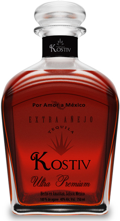 Bottle of Tequila Kostiv Extra Añejo