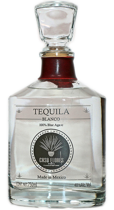 Bottle of Casa Flores Tequila Blanco