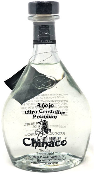 Bottle of Chinaco Ultra Añejo Cristalino