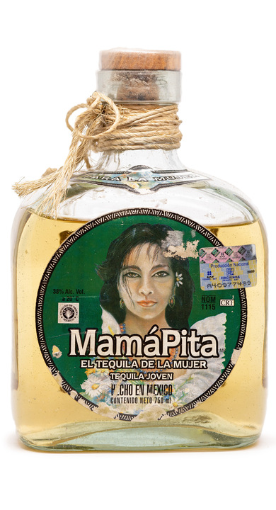 Bottle of MamáPita Tequila Joven