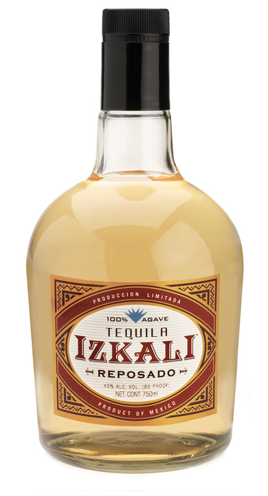Bottle of Izkali Tequila Reposado