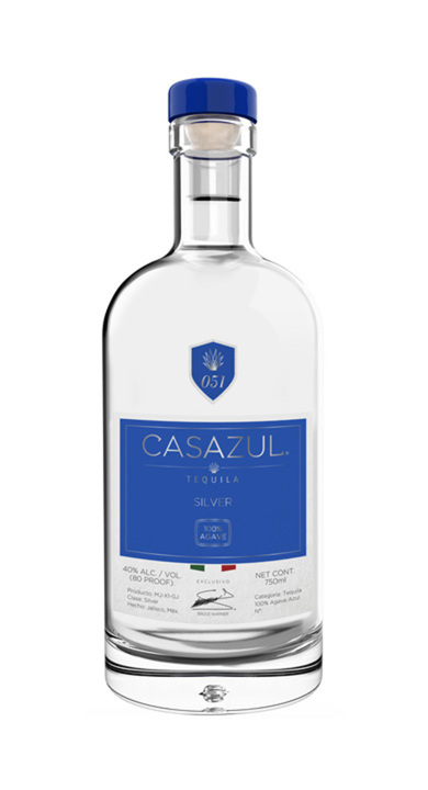 Bottle of Casazul Tequila Silver