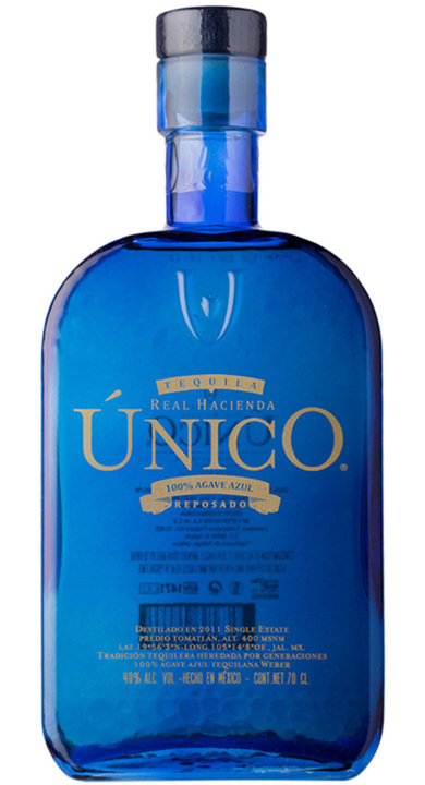 Bottle of Real Hacienda Único Reposado
