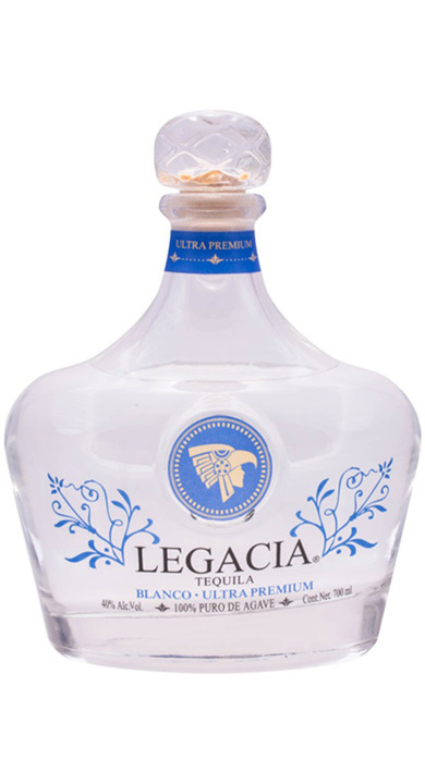 Bottle of Legacia Tequila Blanco